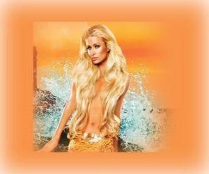 Puzzle de Linda sirena con su larga cabellera