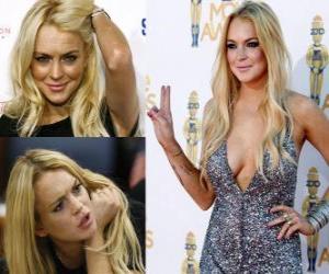 Puzzle de Lindsay Lohan es una actriz, modelo y cantante estadounidense.