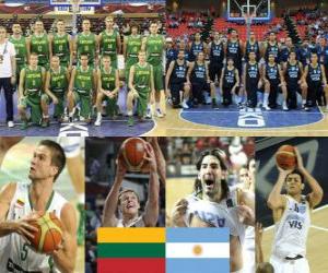 Puzzle de Lituania - Argentina, quartos de final, Campeonato Mundial FIBA 2010 en Turquia