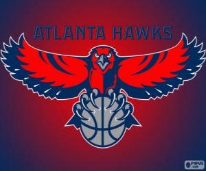 Puzzle de Logo de Atlanta Hawks, equipo de la NBA. División Sureste, Conferencia Este