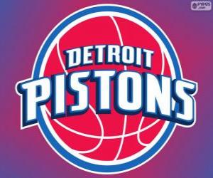 Puzzle de Logo de Detroit Pistons, equipo de la NBA. División Central, Conferencia Este