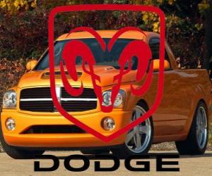 Puzzle de Logo de Dodge, marca de automóviles estadounidense