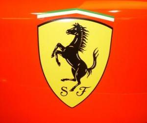 Puzzle de Logo de Ferrari, marca italiana de coches deportivos