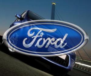 Puzzle de Logo de Ford. Marca de automóviles estadounidense