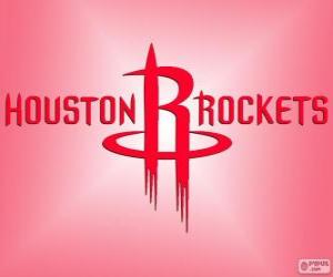 Puzzle de Logo de Houston Rockets, equipo de la NBA. División Suroeste, Conferencia Oeste