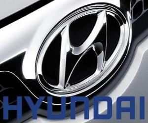 Puzzle de Logo de Hyundai, marca de automóviles de Corea del Sur