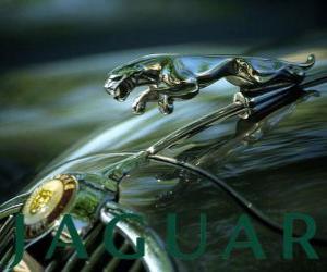 Puzzle de Logo de Jaguar, marca británica de coches de lujo y coches deportivos