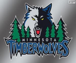 Puzzle de Logo de Minnesota Timberwolves, equipo de la NBA. División Noroeste, Conferencia Oeste