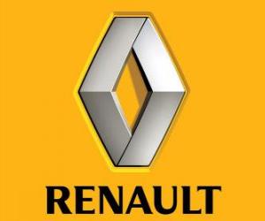 Puzzle de Logo de Renault. Marca de coches francesa