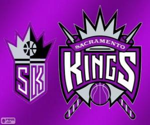 Puzzle de Logo de Sacramento Kings, equipo de la NBA. División Pacífico, Conferencia Oeste
