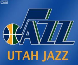 Puzzle de Logo de Utah Jazz, equipo NBA. División Noroeste, Conferencia Oeste