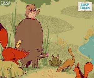 Puzzle de Los animales del bosque deciden el recorrido de la carrera