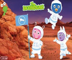 Puzzle de Los Backyardigans astronautas han llegado a Marte