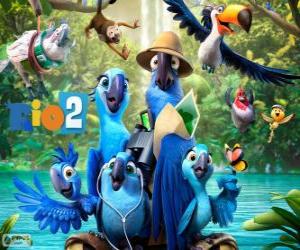 Puzzle de Los personajes principales de la película Rio 2