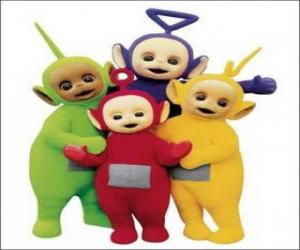 Puzzle de Los Teletubbies: Laa-Laa, Tinky Winky, Po y Dipsy