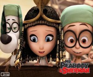 Puzzle de Los tres protagonistas de la película Mr. Peabody y Sherman
