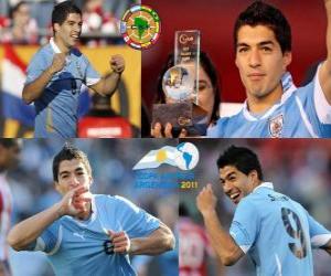 Puzzle de Luis Suárez mejor jugador de la Copa América 2011