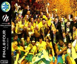 Puzzle de Maccabi Electra Tel Aviv, campeón Euroliga de Baloncesto 2014