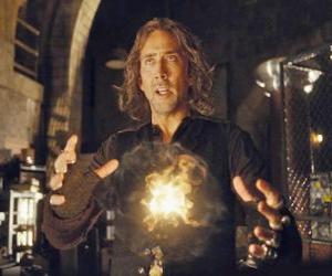 Puzzle de Mago o hechicero con el fuego mágico