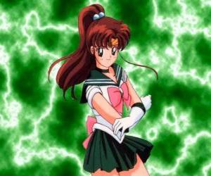 Puzzle de Makoto Kino, Lita o Patricia Kino se convierte en Sailor Jupiter, Guerrero o Princesa Júpiter