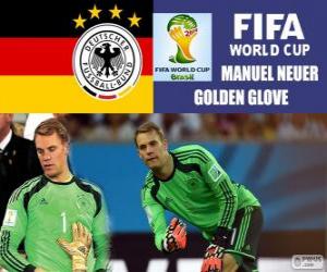 Puzzle de Manuel Neuer, guante de Oro. Mundial de Fútbol Brasil 2014