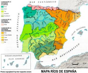 Puzzle de Mapa de ríos de España
