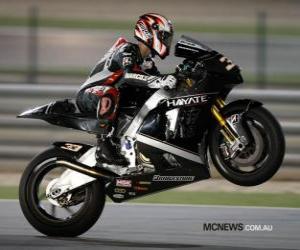 Puzzle de Marco Melandri levantando rueda