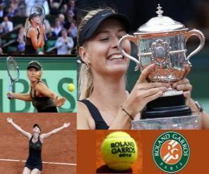 Puzzle de Maria Sharapova Campeona Roland Garros 2012