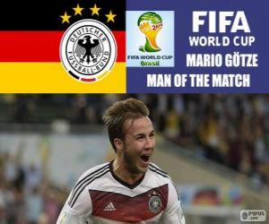 Puzzle de Mario Götze, mejor jugador de la final. Mundial de Fútbol Brasil 2014