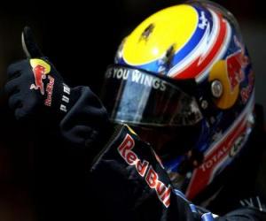 Puzzle de Mark Webber - Red Bull - Barcelona 2010