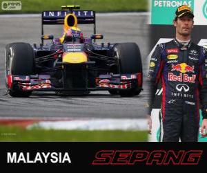 Puzzle de Mark Webber - Red Bull - Gran Premio de Malasia 2013, 2º Clasificado