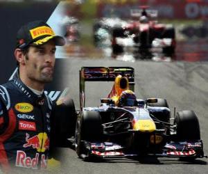 Puzzle de Mark Webber - Red Bull - Istanbul, Gran Premio de Turquia (2011) (2º Clasificado)