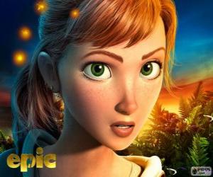 Puzzle de Mary Katherine, una adolescente que vive aventuras en un mundo fantástico