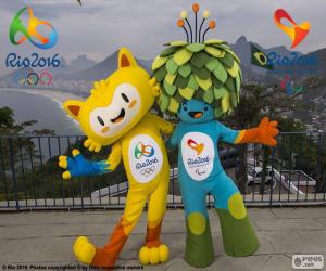Puzzle de Mascotas olímpicas de Río 2016