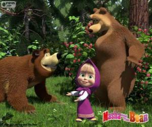 Puzzle de Masha con los dos osos