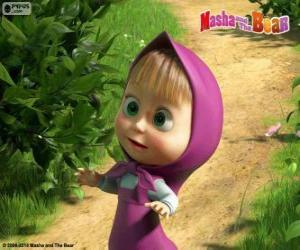 Puzzle de Masha, la niña, el personaje principal de Masha y el oso