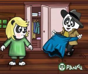 Puzzle de Max buscando un vestido para Ella