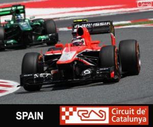 Puzzle de Max Chilton - Marussia - Circuit de Catalunya, Barcelona, 2013