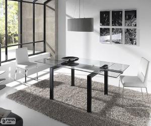Puzzle de Mesa rectangular de cristal