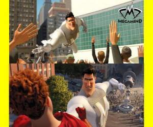 Puzzle de Metro Man en acción