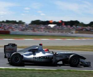 Puzzle de Michael Schumacher - Mercedes - Silverstone 2010