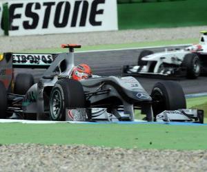 Puzzle de Michael Schumacher - Mercedes - Hockenheim 2010