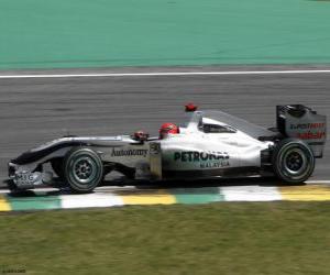 Puzzle de Michael Schumacher - Mercedes - Interlagos 2010