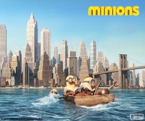 Puzzle de Minions llegan a Nueva York