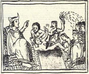 Puzzle de Moctezuma en el trono. El Huey Tlatoani, el gobernante del antiguo pueblo mexica o azteca