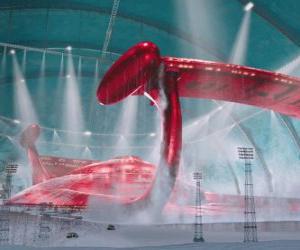 Puzzle de Moderno trineo con alta tecnologia para la distribución de los regalos de Navidad