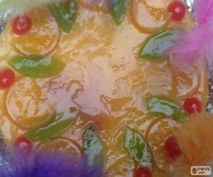 Puzzle de Mona de Pascua de fruta