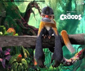 Puzzle de Monopuño, divertidos monos que son peligrosos por sus puñetazos cuando se sienten amenazados