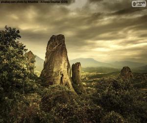 Puzzle de Montañas de Meteora, Grecia