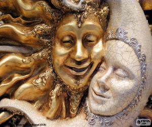 Puzzle de Máscaras del sol y la luna